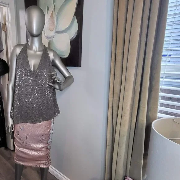 Express Silver Sequins Tank - Picture 3 of 8